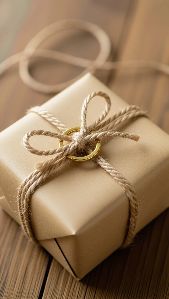 elegant brass ring wrapping