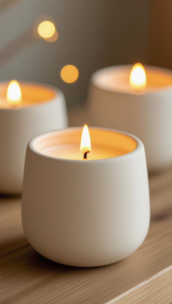 elegant clay candle holders