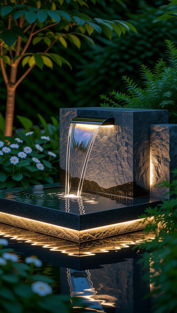 enhance fountain with led