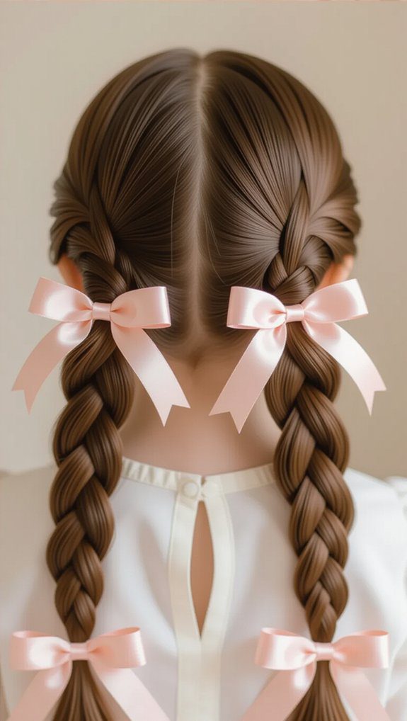 flirty braided pigtails style