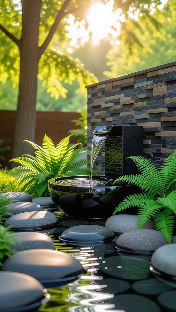 fountain positioning enhances tranquility