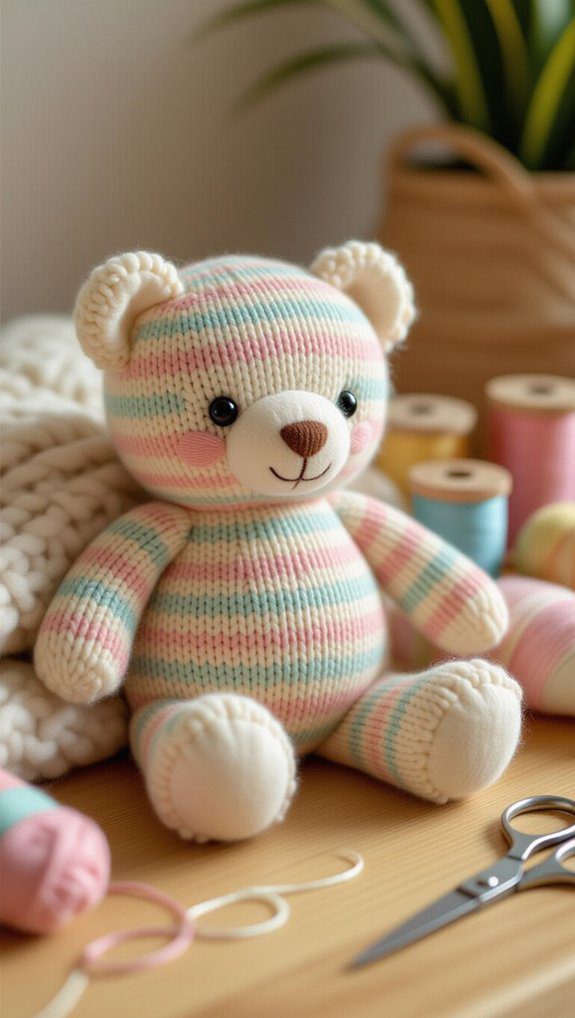 fuzzy sock plushie creation