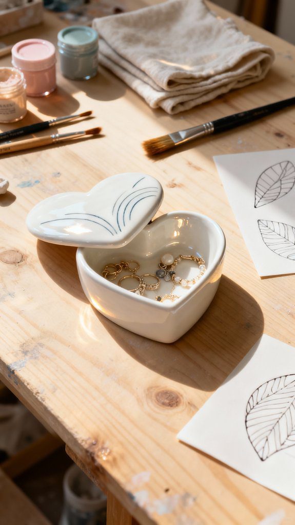 heart shaped ceramic box project