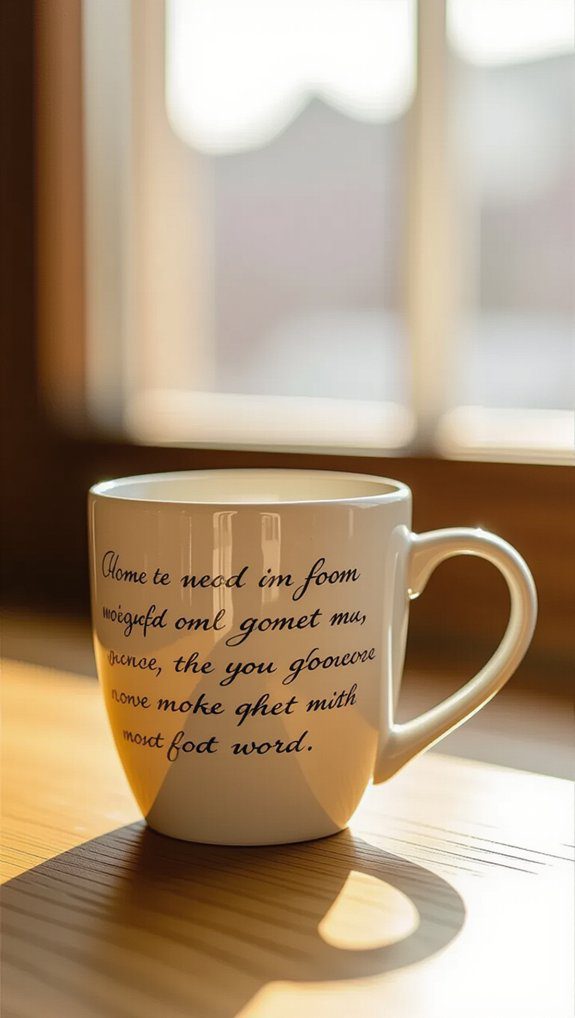 inspirational quote mug personalization