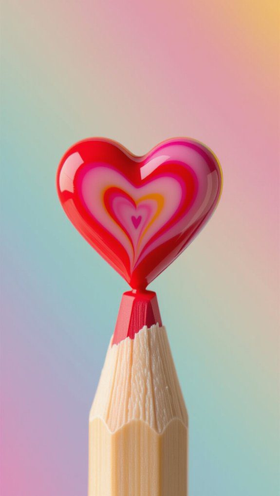 melted crayon heart toppers