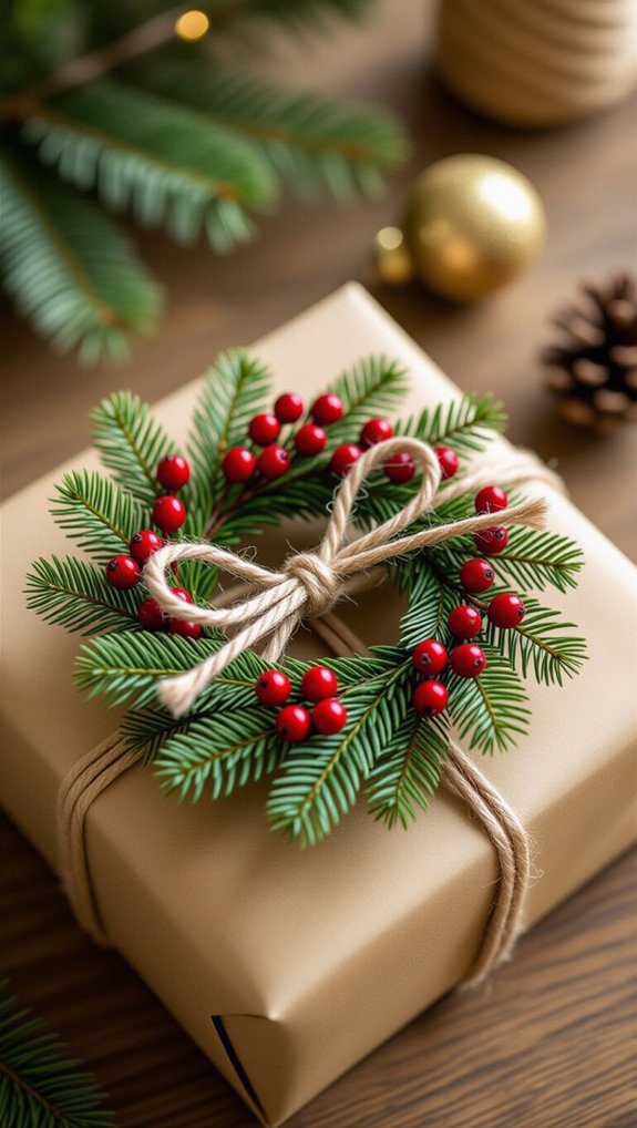 mini wreath gift topper