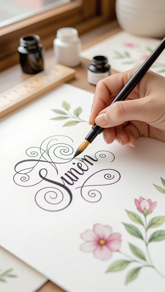 mixing hand lettering styles
