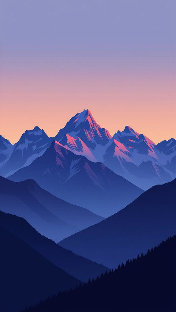 mountain silhouette mug design