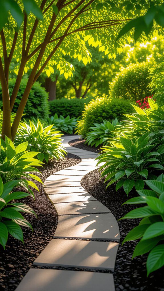 mulch garden path creation