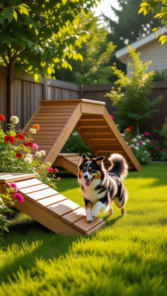 23 DIY Dog Run Ideas Build a Safe Backyard Space For Your Pup 6 multi level dog exercise area