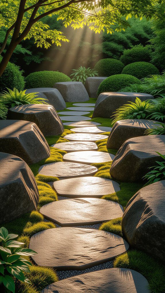 natural stone garden path