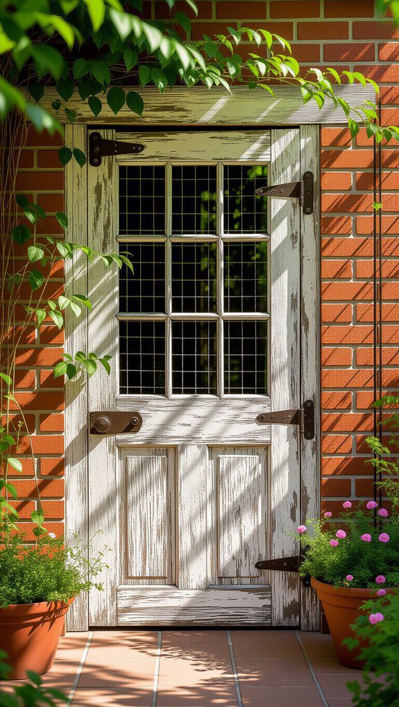 old door trellis support