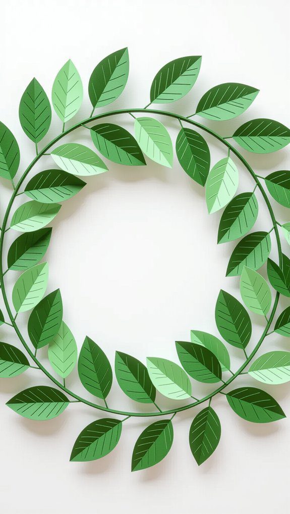 ombre leaf wreath craft