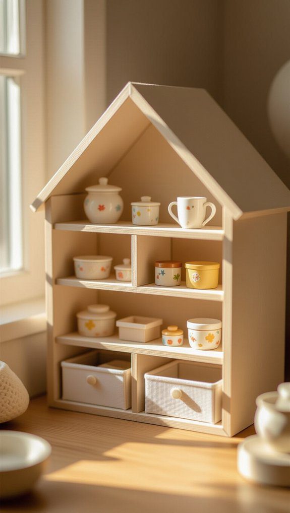 18 DIY Paper Doll House Ideas for Creative Play 17 organize decorative accessory storage