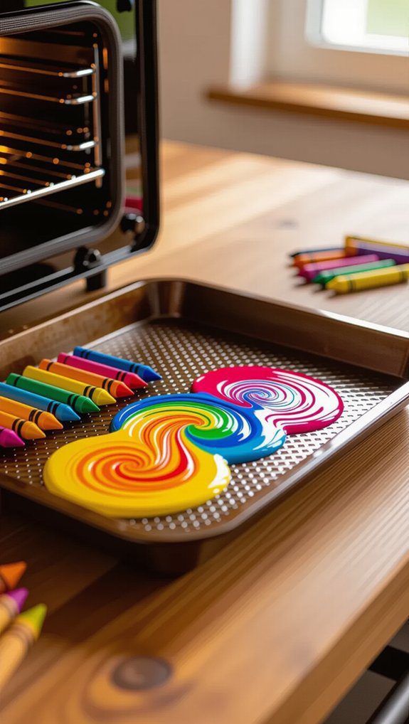 oven baked crayon art