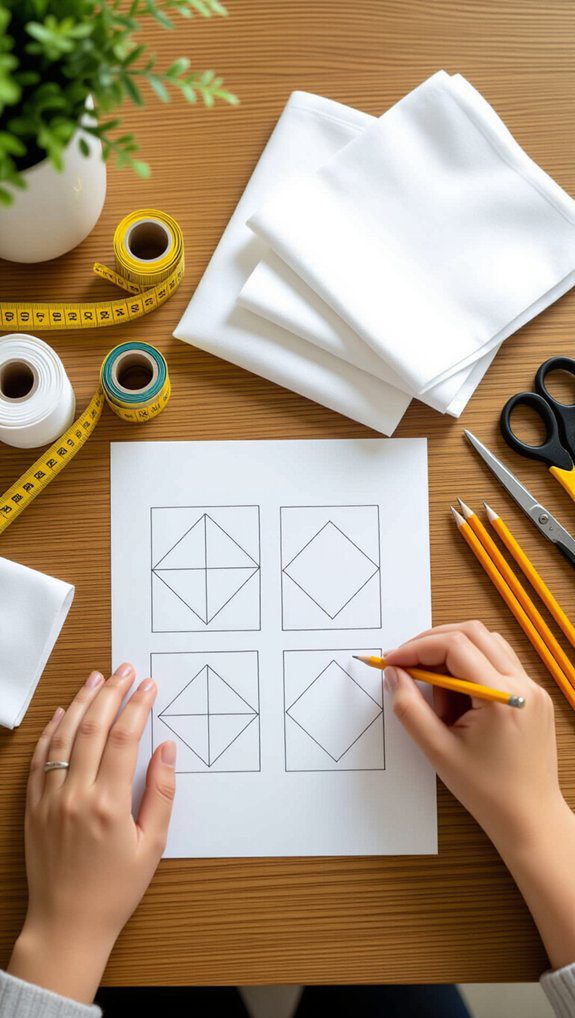 20 How to Make Hanging Kitchen Towels DIY Pattern 5 pattern template creation steps