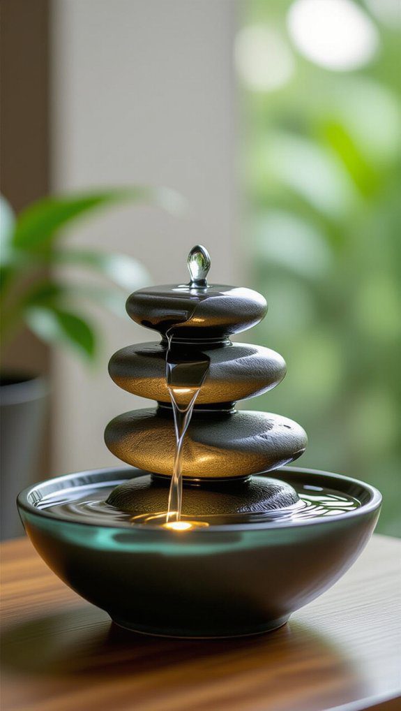 peaceful indoor water feature