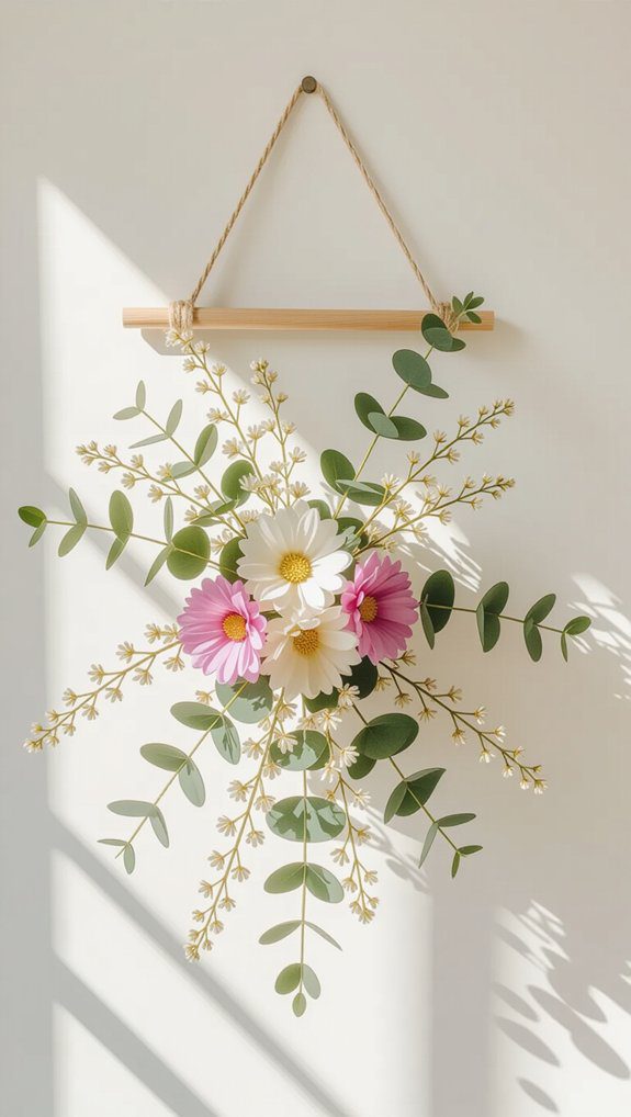 personalized floral wall hanging