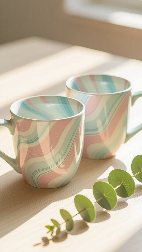 personalized marbled mug gift