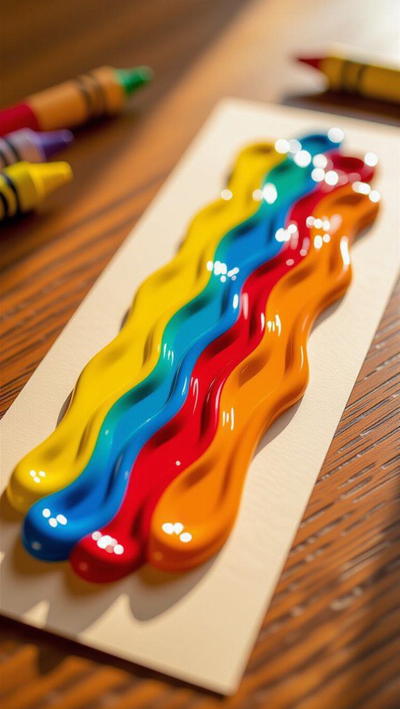 personalized melted crayon bookmarks