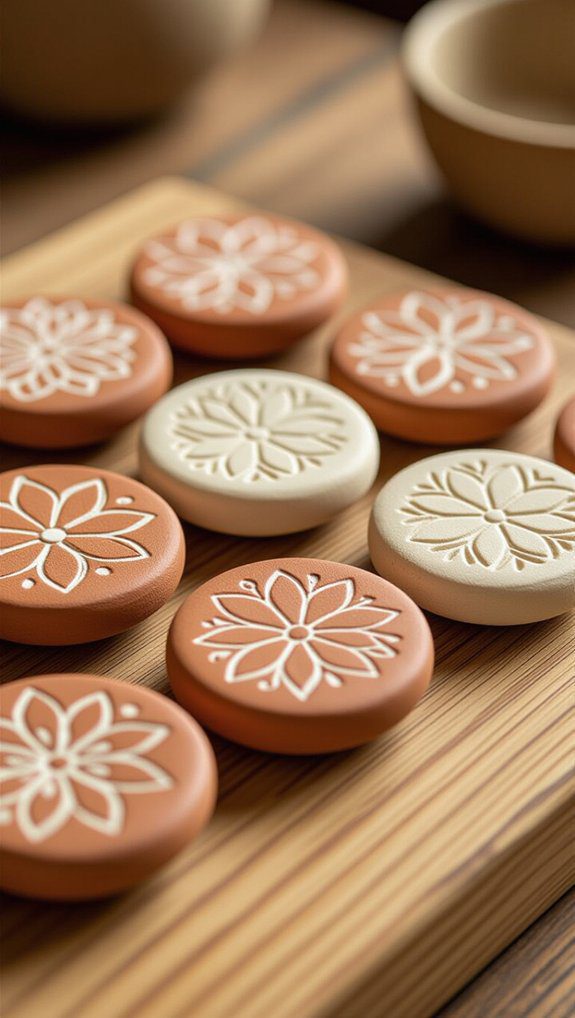 personalized stamped clay magnets