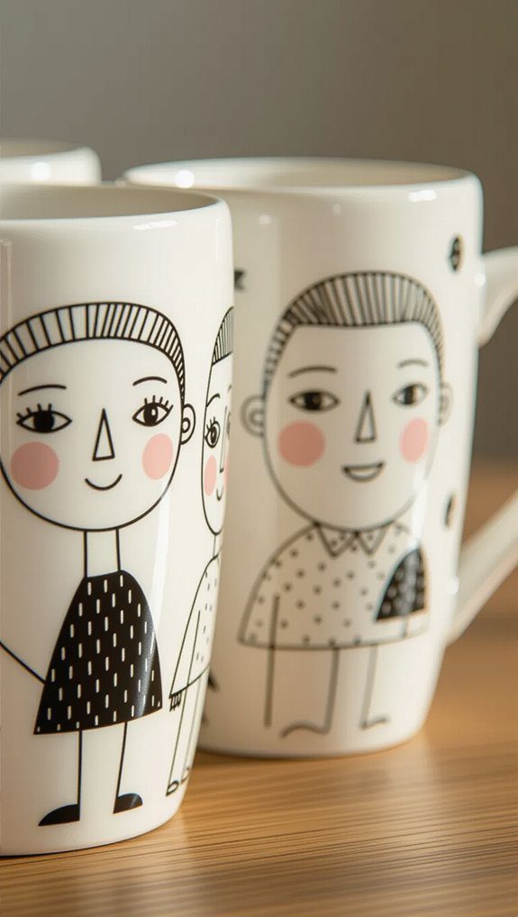 playful handmade mug designs