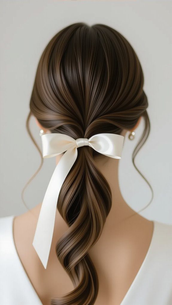 polished low ponytail style