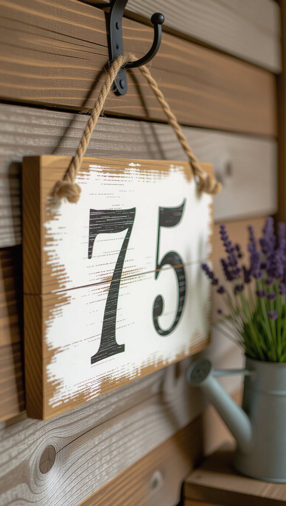 15 Easy DIY House Number Sign Ideas to Boost Your Curb Appeal 4 rustic farmhouse house numbers