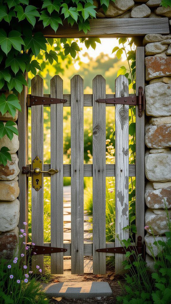 salvaged door garden gate