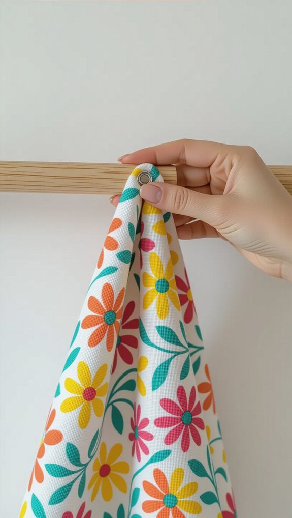 20 How to Make Hanging Kitchen Towels DIY Pattern 13 securely pin fabric layers
