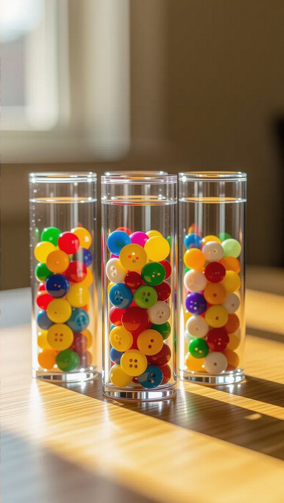 sensory exploration with bottles