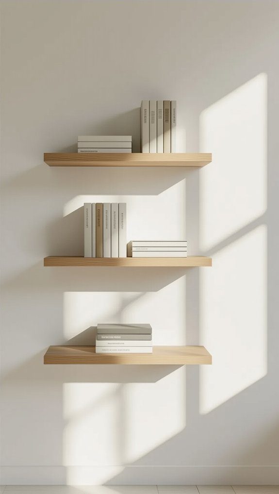 28 Simple DIY Bookshelf Ideas to Show Off Your Collection 2 sleek customizable wall shelves