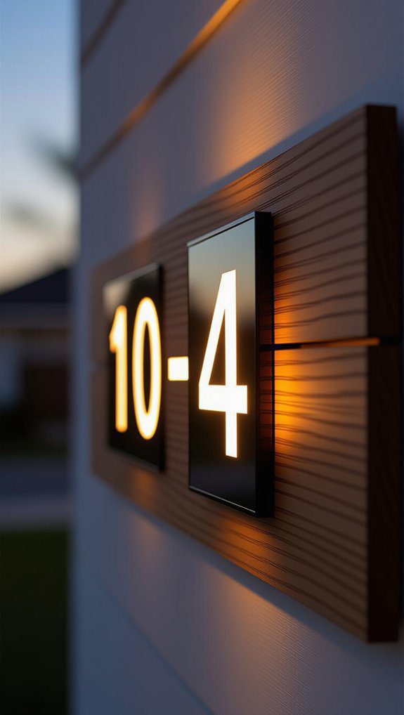 15 Easy DIY House Number Sign Ideas to Boost Your Curb Appeal 13 solar powered address visibility solution