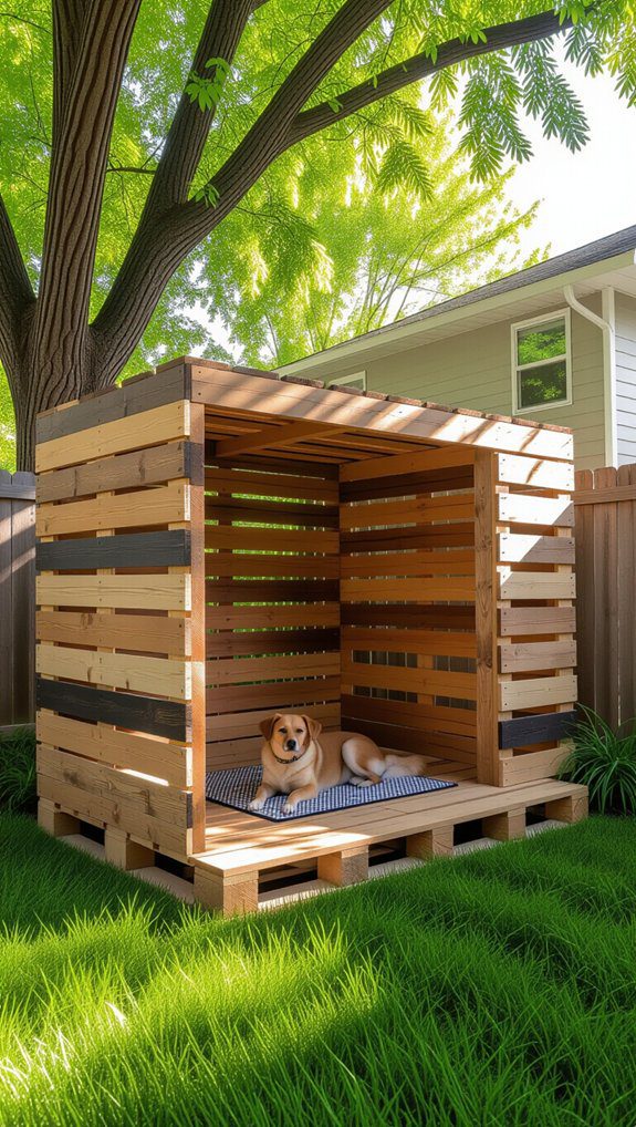 23 DIY Dog Run Ideas Build a Safe Backyard Space For Your Pup 22 space saving dog run solution