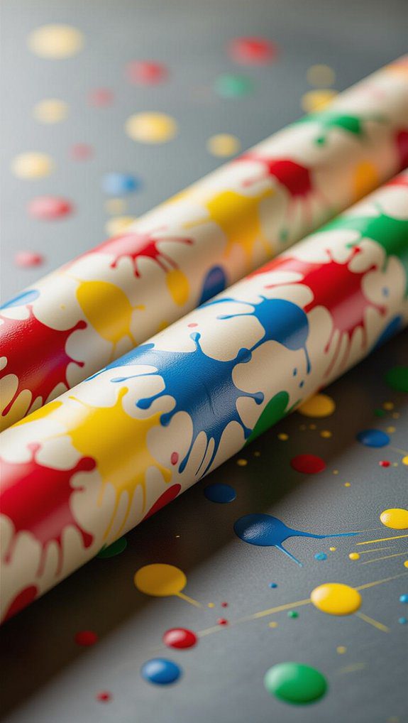 splatter paint wrapping paper