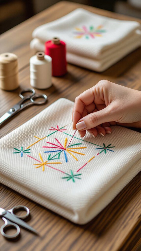 20 How to Make Hanging Kitchen Towels DIY Pattern 14 stitching towel band securely