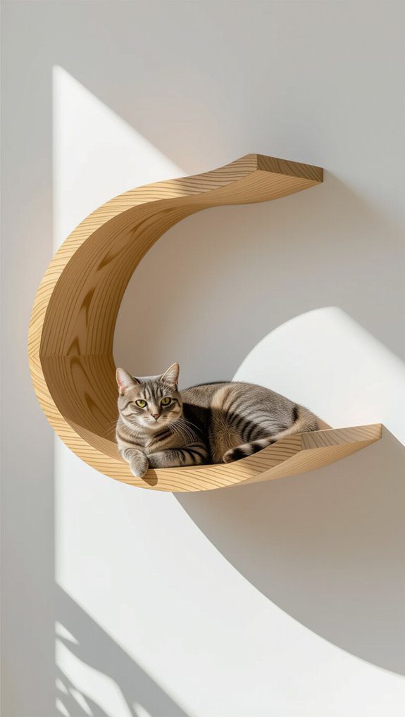 stylish natural wood shelf