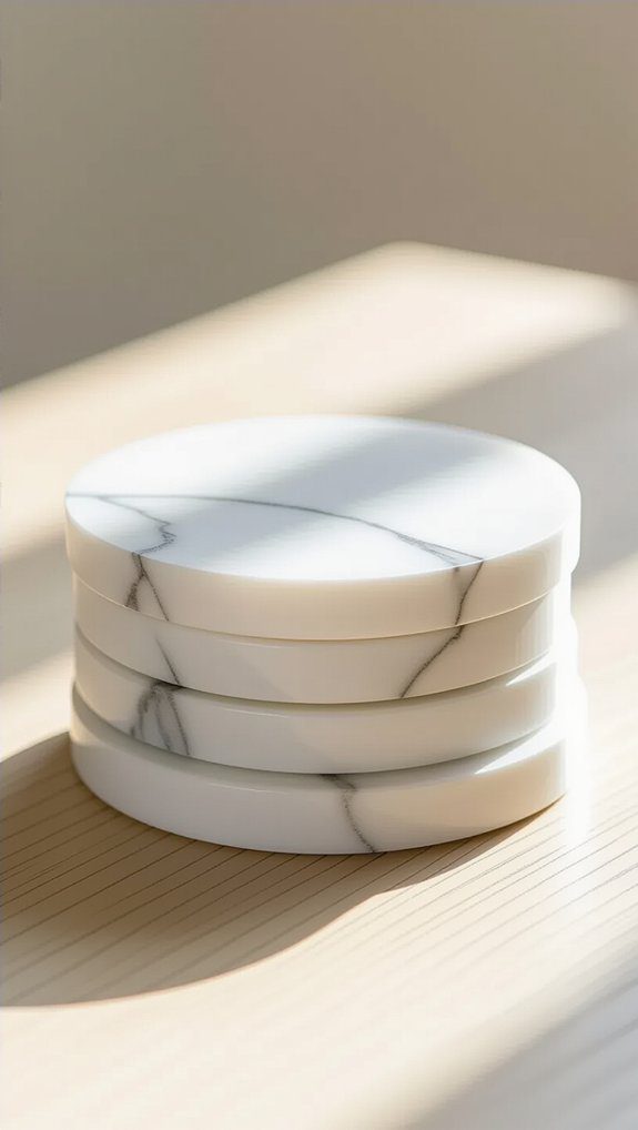 stylish personalized marble coasters