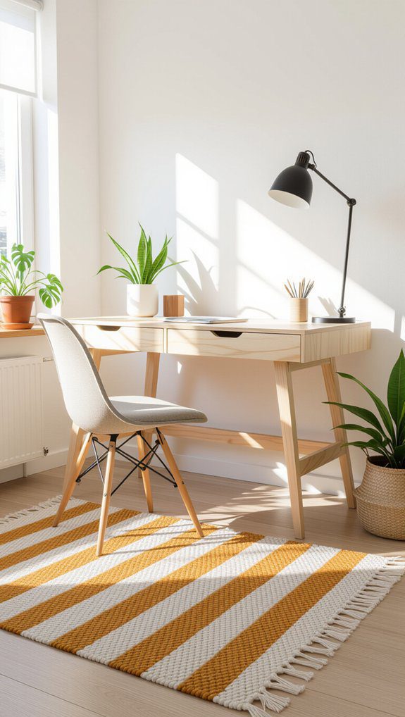 stylish plywood office rug