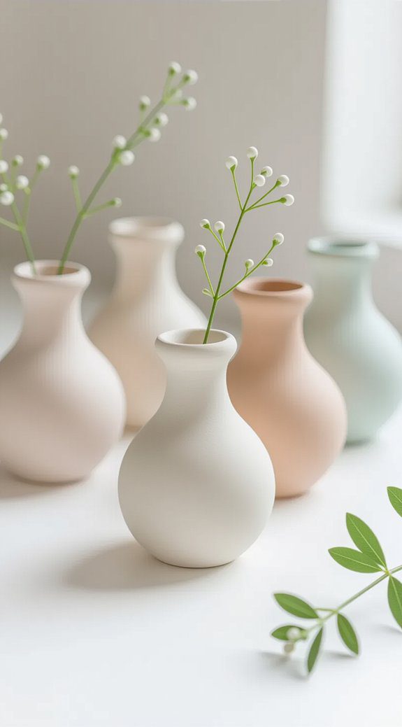 22 Easy Modeling Clay Ideas for Beginners (No Experience Needed!) 8 tiny magnet vases crafting