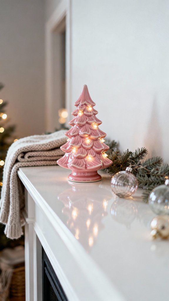 trendy pink ceramic trees