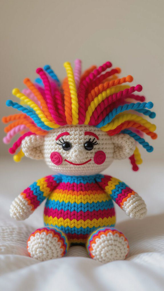 troll hair plush crafting
