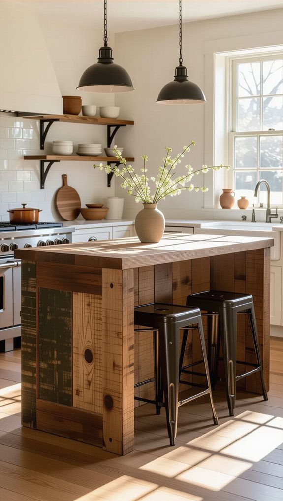 upcycled kitchen island seating