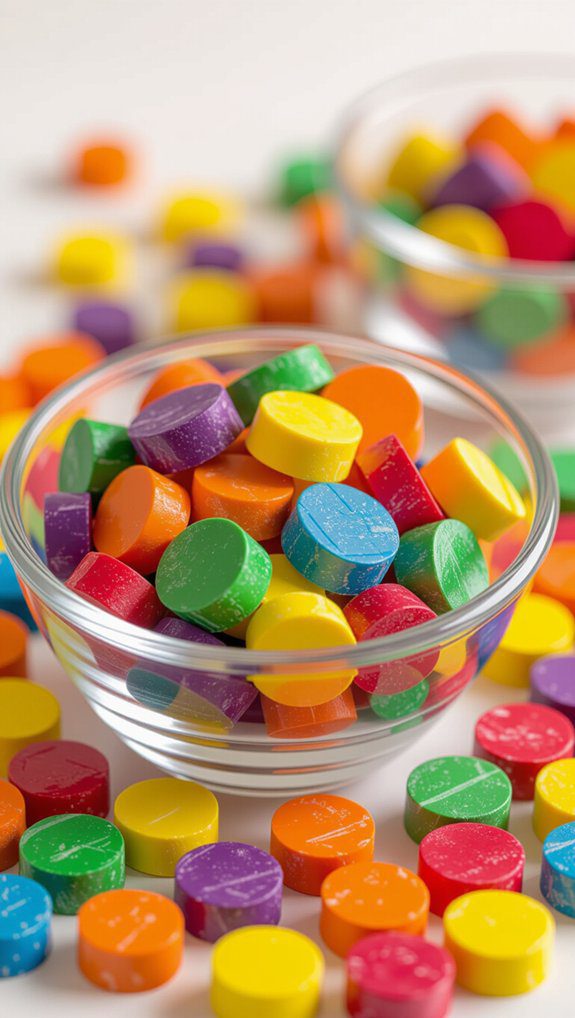 upcycling broken crayon bits