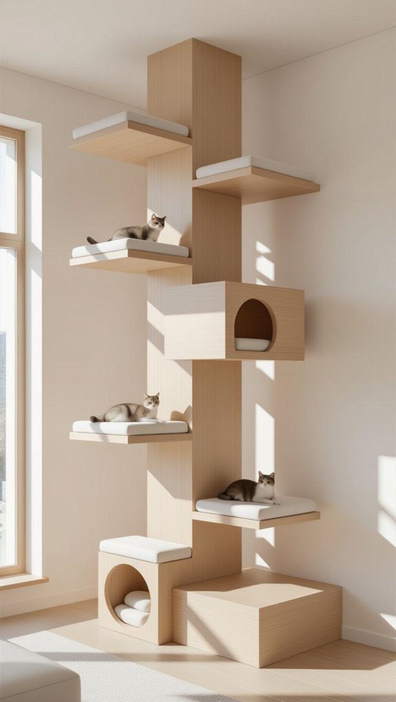 vertical cat climbing tower