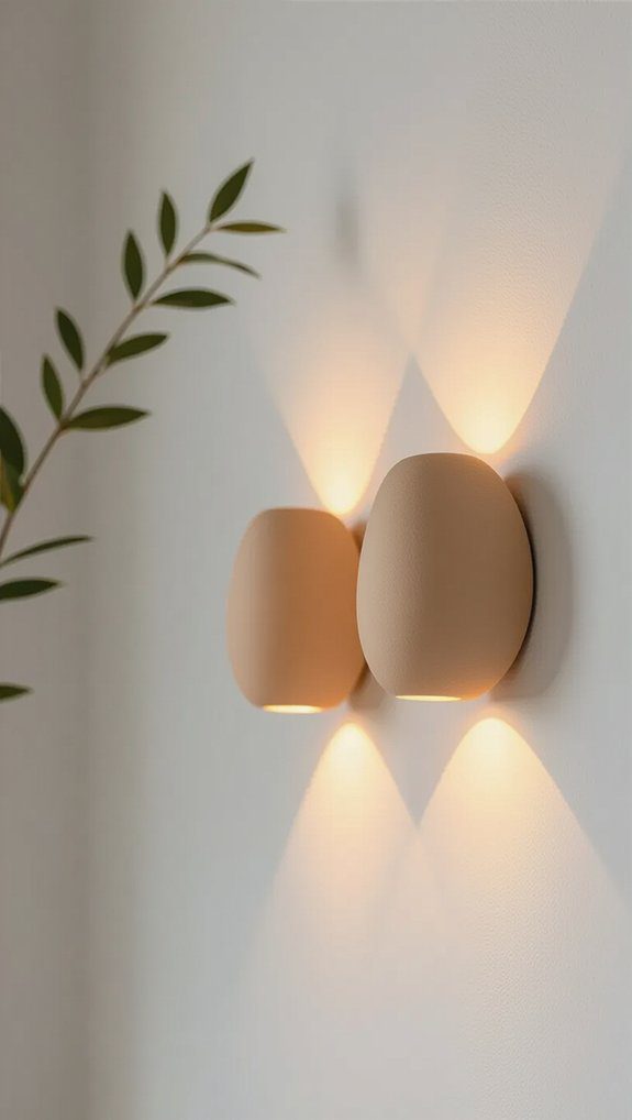 wireless clay wall sconces