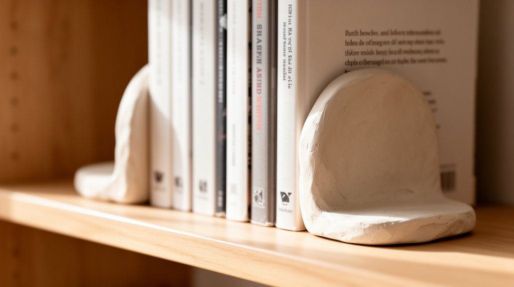 air dry clay bookends project