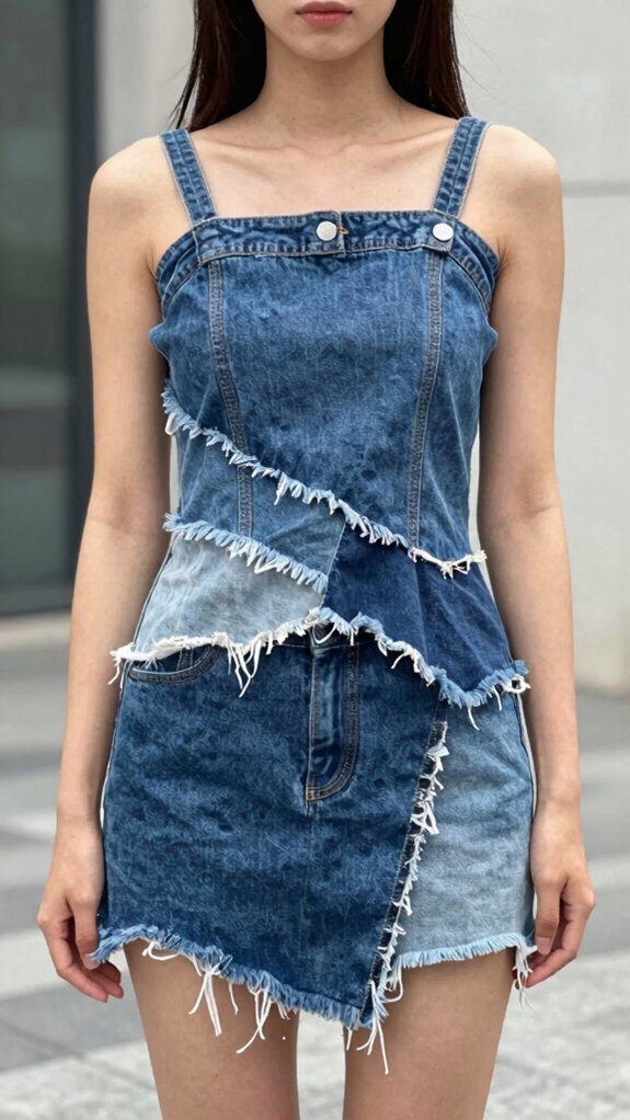 19 Upcycle Clothes DIY Refashioning Ideas for a Fresh New Look 14 asymmetrical cut fashion tips