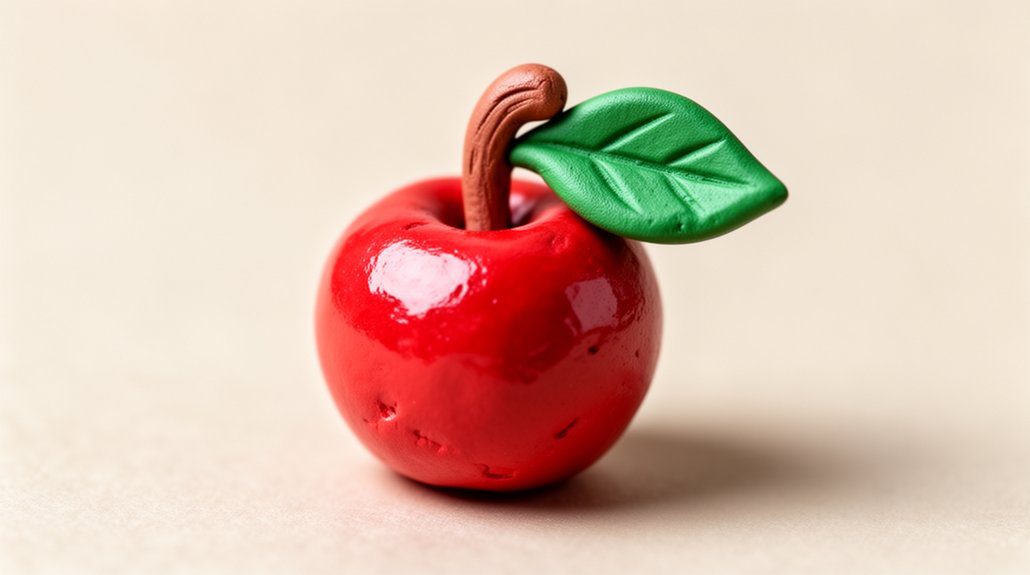 autumn inspired red apple charm