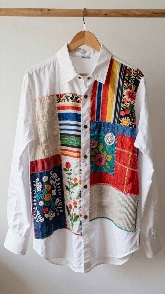 17 Upcycle Button Down Shirt Ideas for Easy Refashioning 9 bold back panel transformation